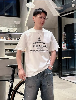 Prada Milano White Logo T-Shirt view 9