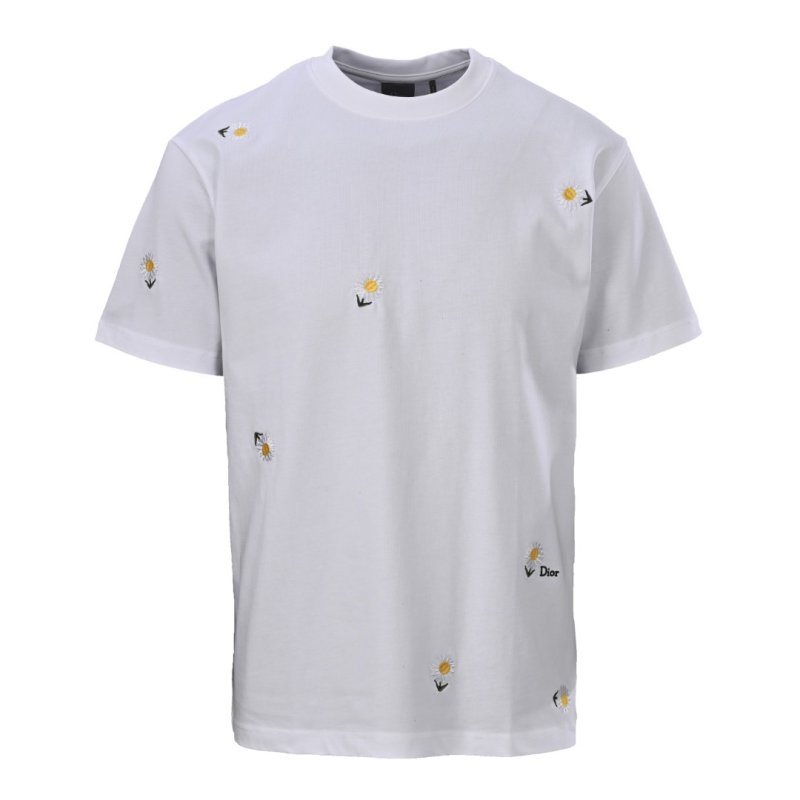 Cream Daisy Embroidered T-Shirt view