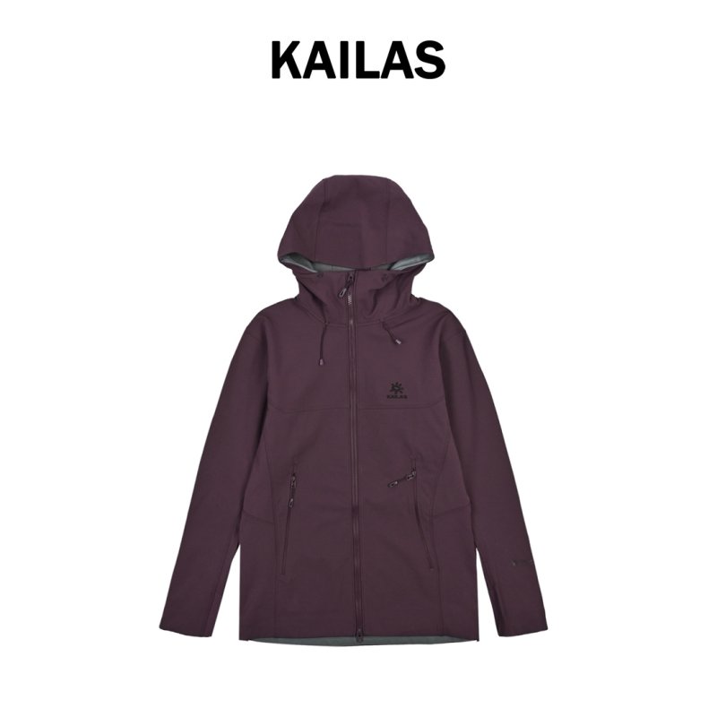Purple Hooded Windbreaker Jacket with Mesh Lining view