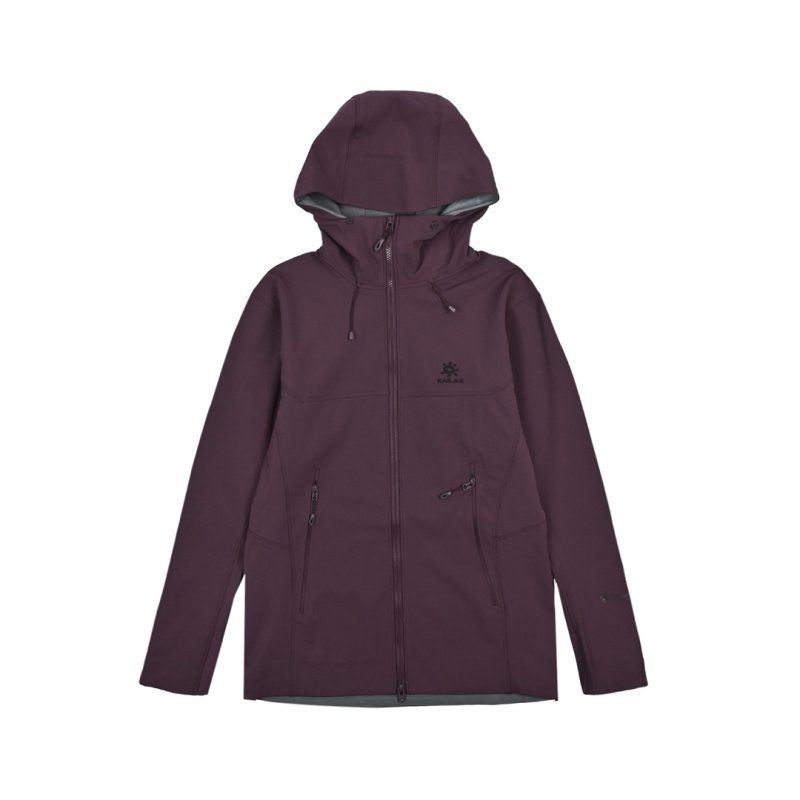 Purple Hooded Windbreaker Jacket with Mesh Lining view