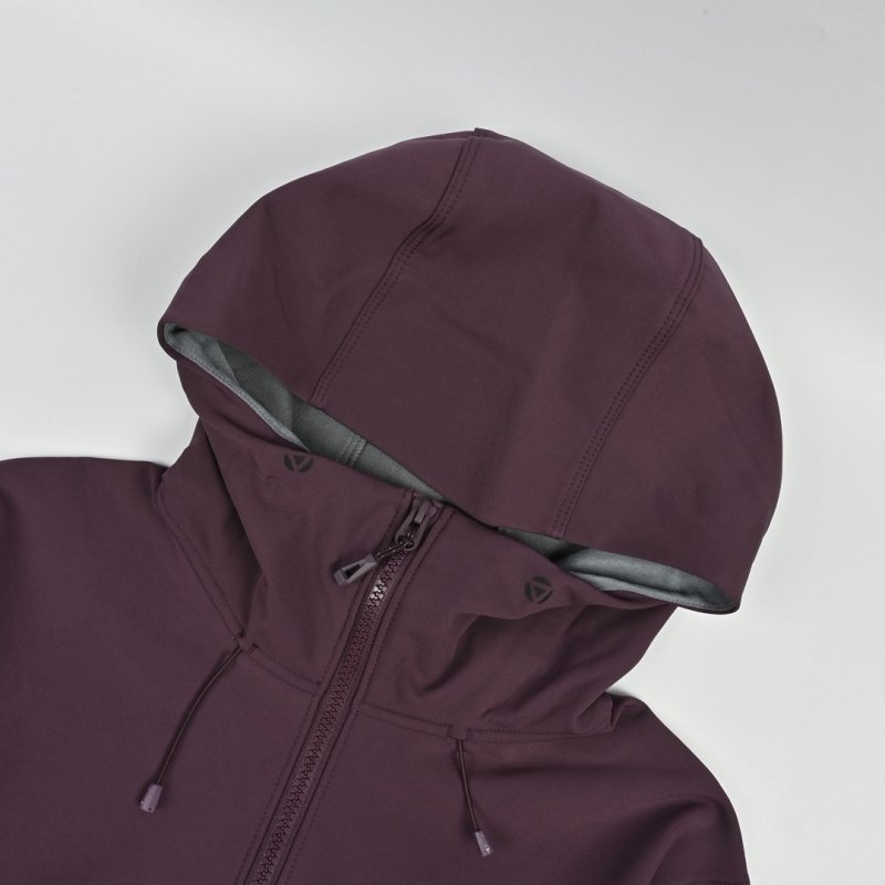Purple Hooded Windbreaker Jacket with Mesh Lining view