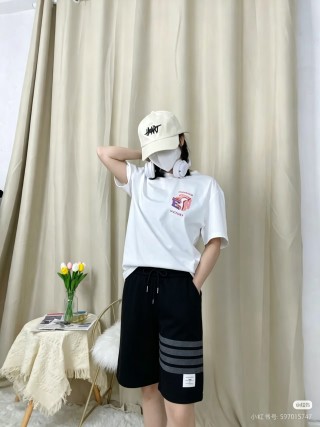 Black Stripe Shorts with Reflective Tape Detail view 9