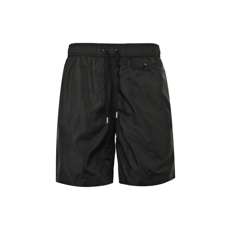 Black Nylon Shorts with Drawstring view