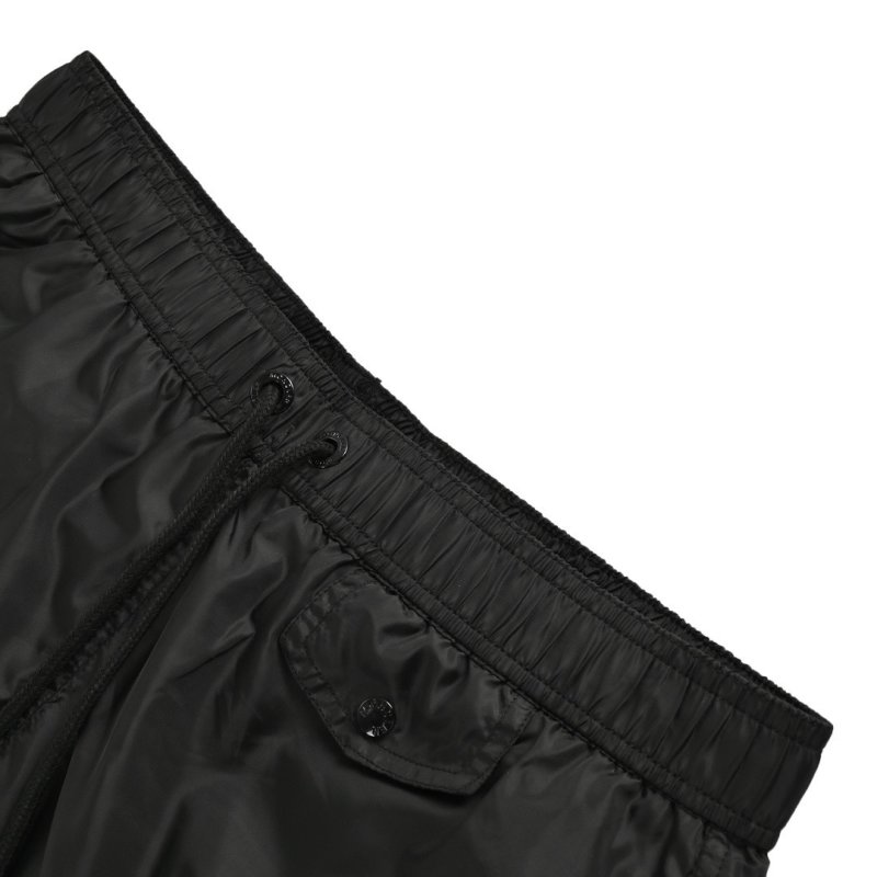 Black Nylon Shorts with Drawstring view