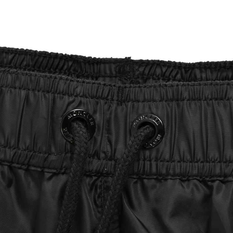 Black Nylon Shorts with Drawstring view