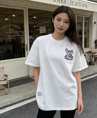 White Graphic Print Short Sleeve T-Shirt