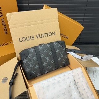 Louis Vuitton Soft Trunk Wallet Crossbody Bag Black
