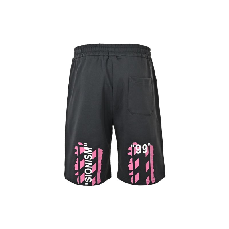 Navy Blue Embroidered Logo Drawstring Shorts view