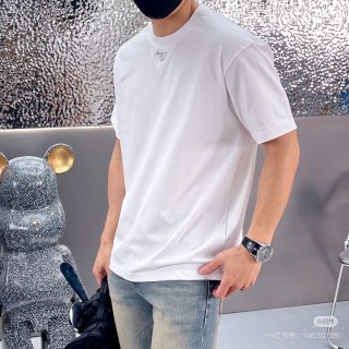 Prada Triangle Logo White T-Shirt view 4