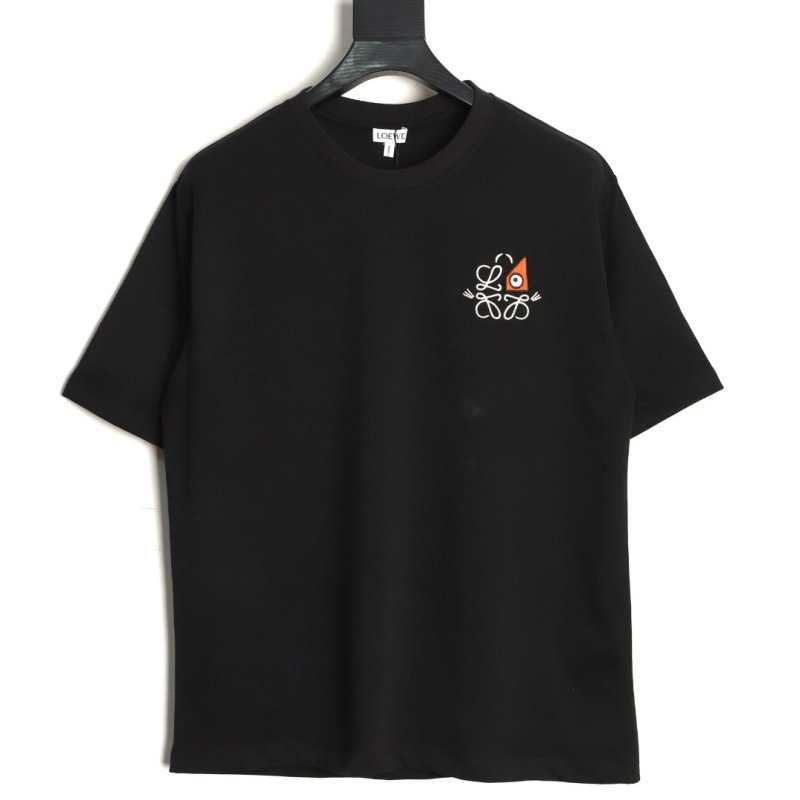 Loewe Black Logo Embroidered Short Sleeve T-Shirt view