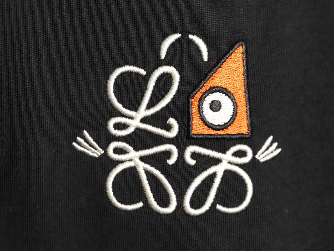 Loewe Black Logo Embroidered Short Sleeve T-Shirt view