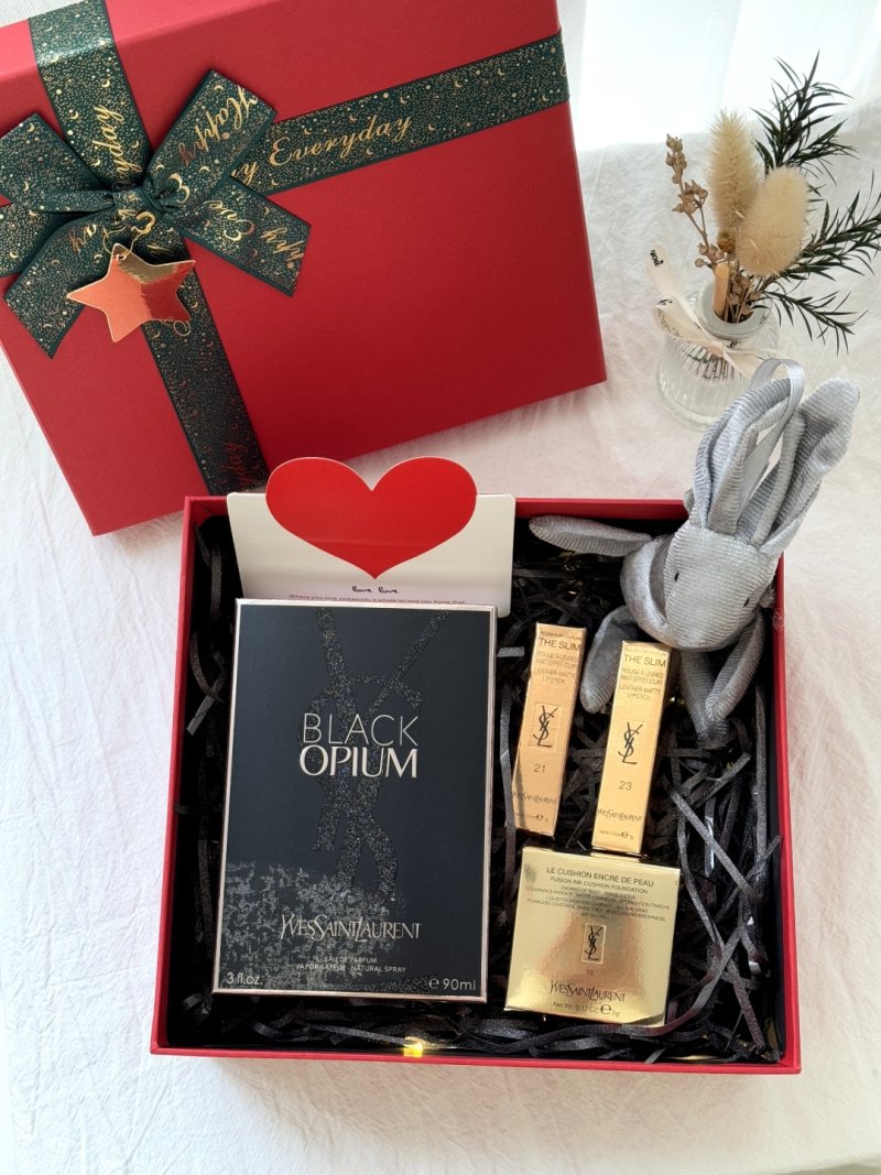 YSL Black Opium Deluxe Gift Set with Fragrance, Cosmetics & Accessories