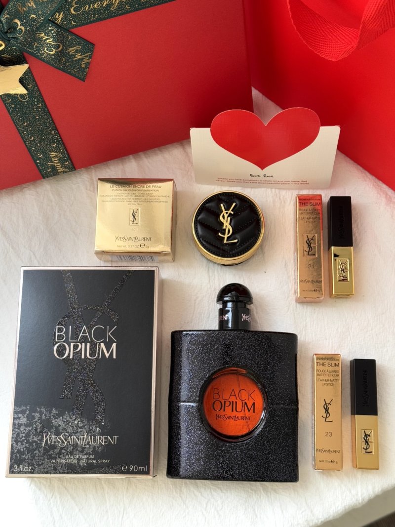 YSL Black Opium Deluxe Gift Set with Fragrance, Cosmetics & Accessories view