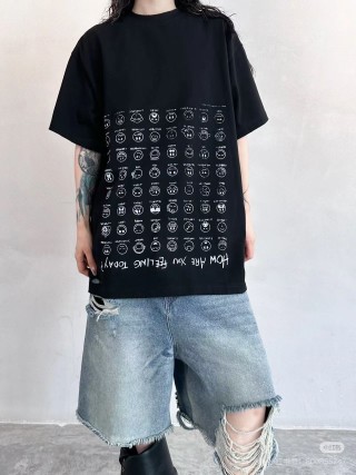 Black Graphic Print Oversized T-Shirt - Zodiac Design view 6