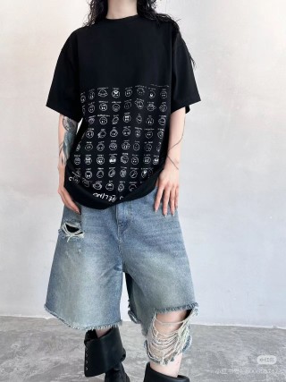 Black Graphic Print Oversized T-Shirt - Zodiac Design view 7