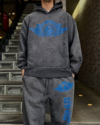 Jordan Winged Logo Vintage Charcoal Hoodie & Jogger Set