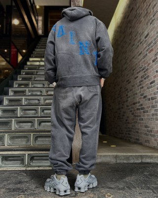 Jordan Winged Logo Vintage Charcoal Hoodie & Jogger Set view 5