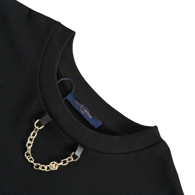 Black Monogram Logo Crop T-Shirt view