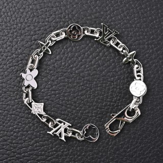Louis Vuitton Monogram Craggy Daisy Chain Bracelet Silver