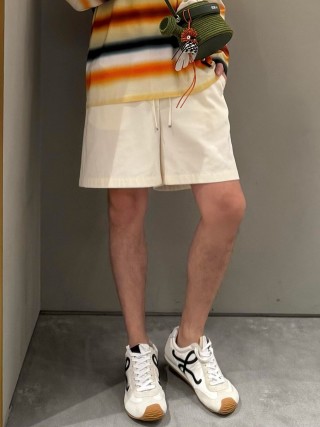 Essentials Cream Drawstring Shorts view 6