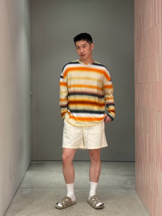 Essentials Cream Drawstring Shorts view 7