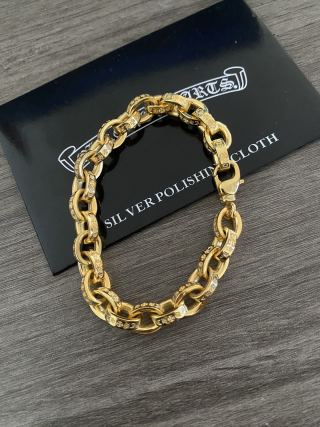 Chrome Hearts Gold Chain Letter Bracelet view 2
