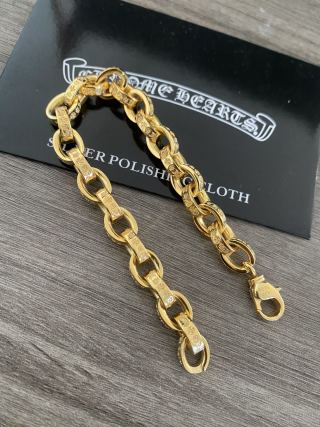 Chrome Hearts Gold Chain Letter Bracelet view 3