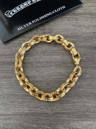 Chrome Hearts Gold Chain Letter Bracelet view 4