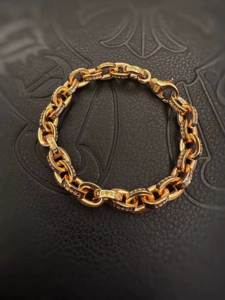 Chrome Hearts Gold Chain Letter Bracelet view 5