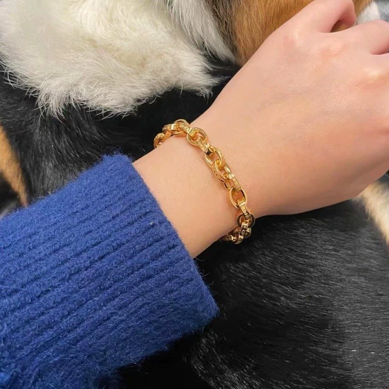 Chrome Hearts Gold Chain Letter Bracelet view