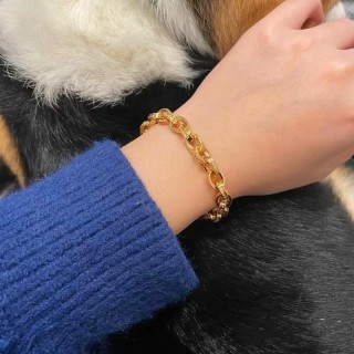 Chrome Hearts Gold Chain Letter Bracelet view 6
