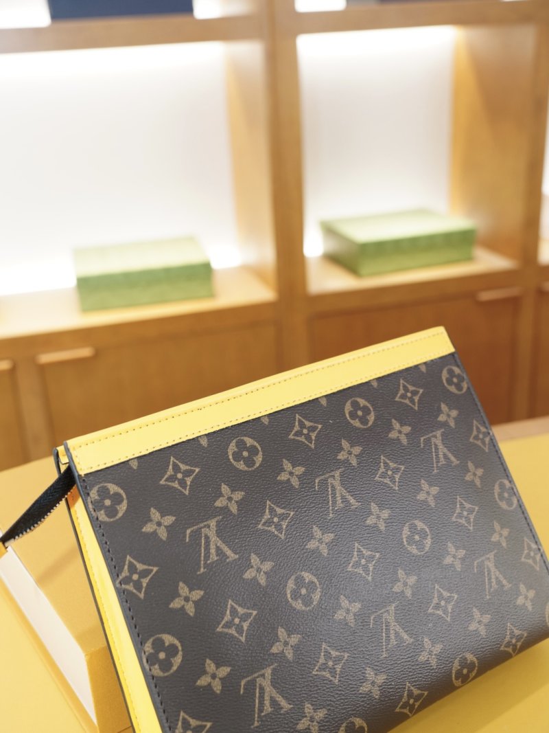 Louis Vuitton Monogram Clutch Bag Navy Blue view