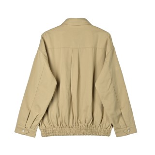 Miu Miu MM Embroidered Overshirt Jacket – Beige view 4