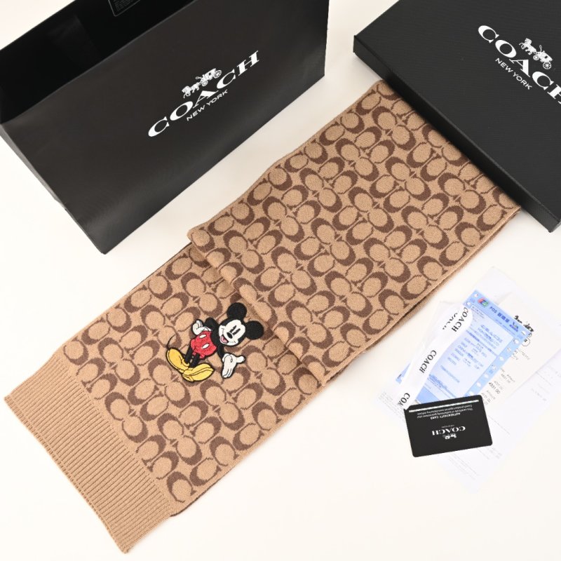 Coach Disney Reversible Logo Scarf - Tan/Black