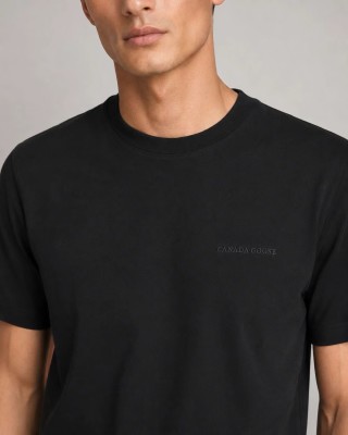 Canada Goose Black Embroidered Logo T-Shirt view 6