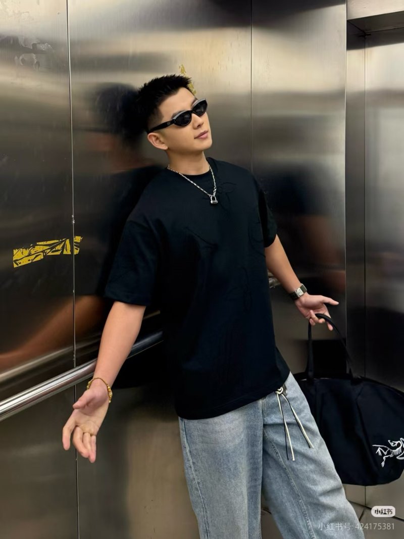 Black Oversized Crewneck Short Sleeve T-Shirt view