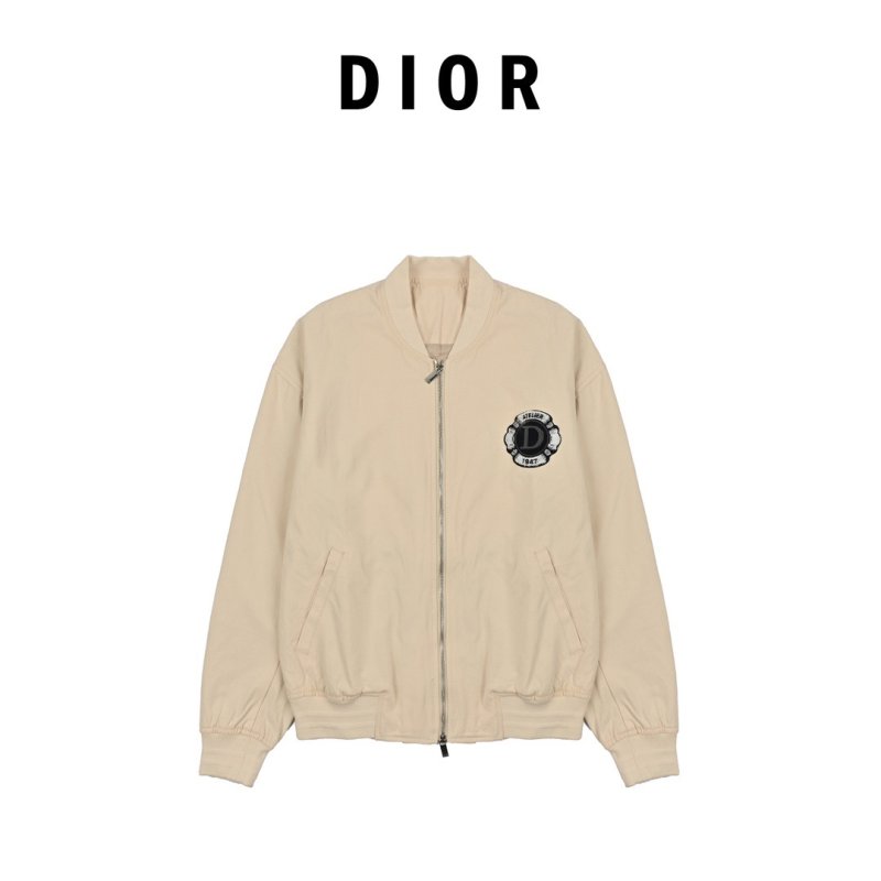 Essentials Cream Zip-Up Bomber Jacket view