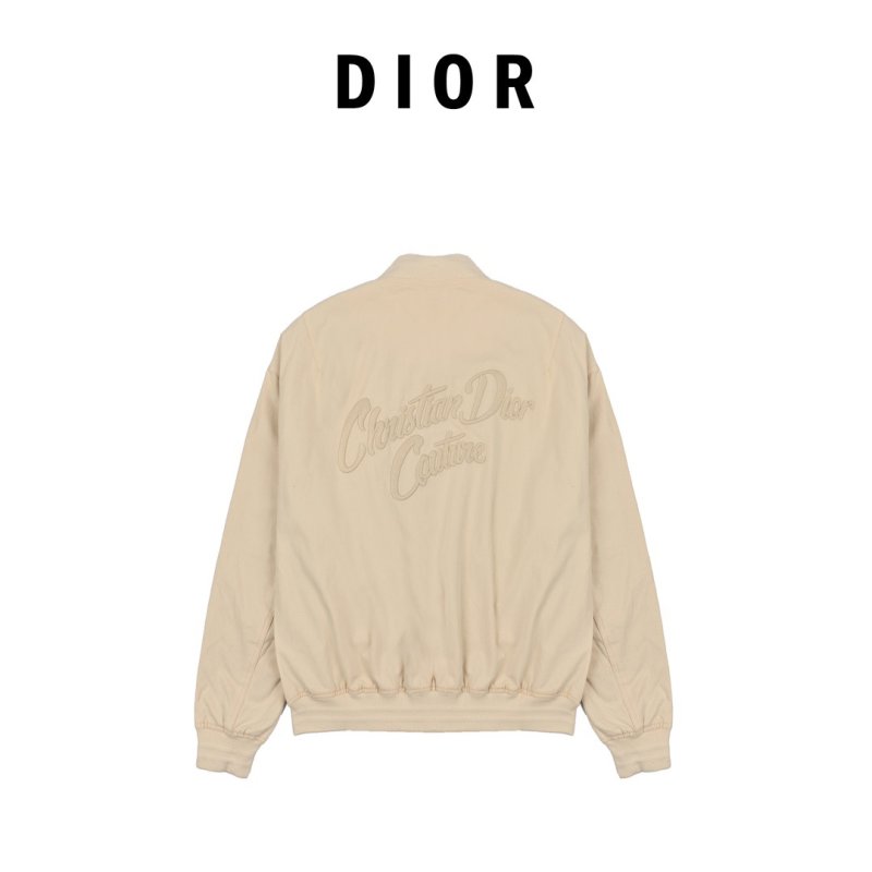 Essentials Cream Zip-Up Bomber Jacket view