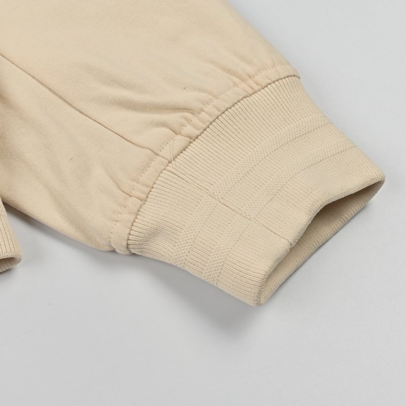 Essentials Cream Zip-Up Bomber Jacket view