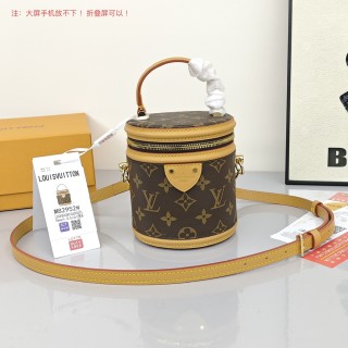 Louis Vuitton Nano Monogram Canvas Cylinder Bag Beige view 2