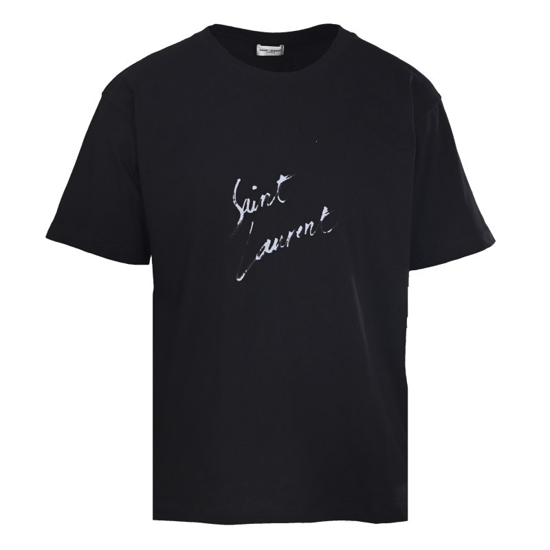 Saint Laurent Black Script Logo T-Shirt view