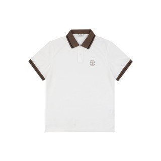 Versace Medusa Polo Shirt White & Brown view 2