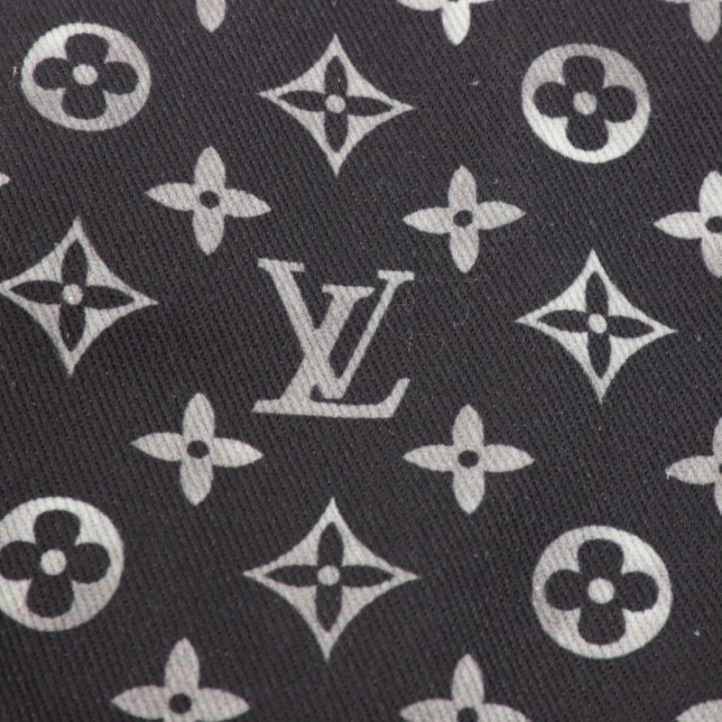 Black & White Monogram Print Straight Pants view