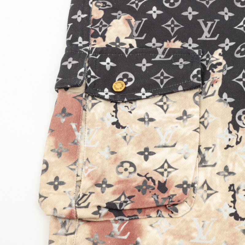 Black & White Monogram Print Straight Pants view