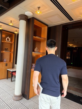 Lacoste Classic Fit Crew Neck T-Shirt Navy view 2