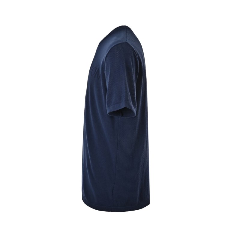 Navy Blue Embroidered Short Sleeve T-Shirt view