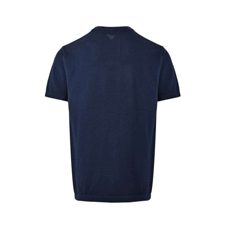 Navy Blue Embroidered Short Sleeve T-Shirt view