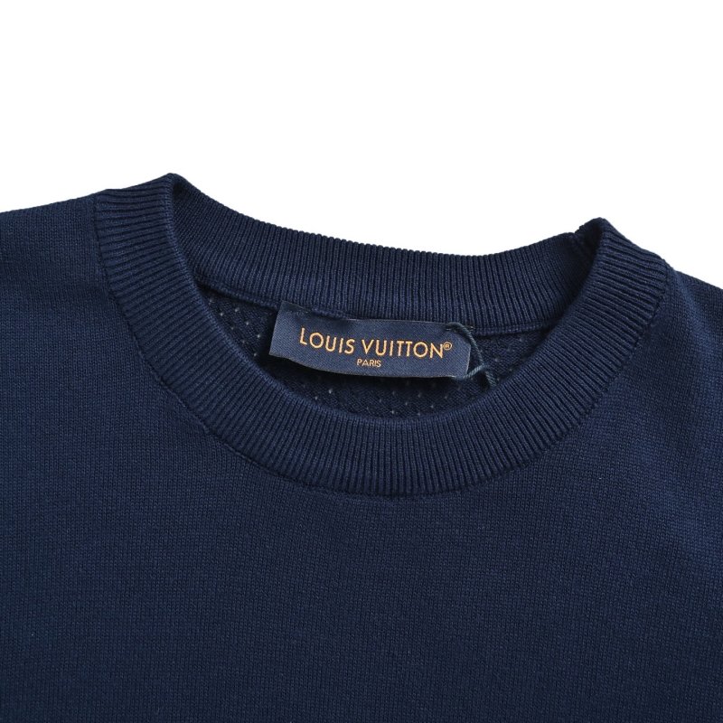 Navy Blue Embroidered Short Sleeve T-Shirt view