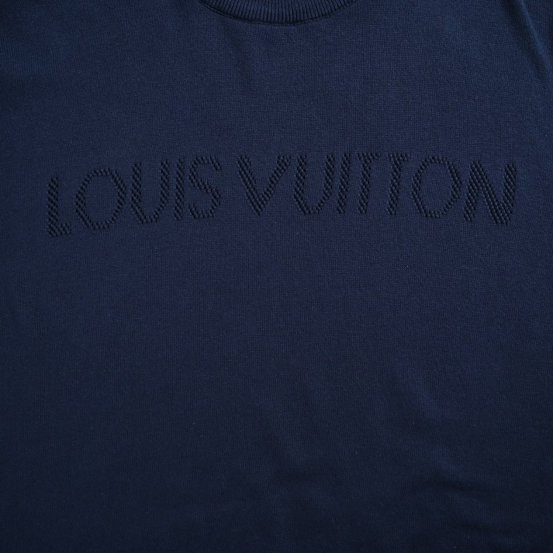 Navy Blue Embroidered Short Sleeve T-Shirt view