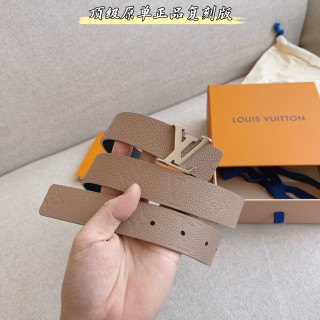 Louis Vuitton Monogram Empreinte Double-Sided Belt Beige 30mm